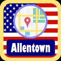 USA Allentown City Maps Affiche
