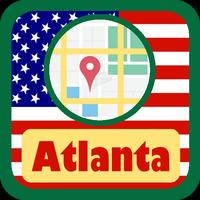 USA Atlanta City Maps постер