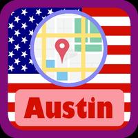 پوستر USA Austin City Maps