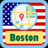 USA Boston City Maps Poster