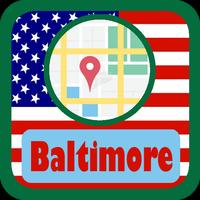 USA Baltimore City Maps 海报