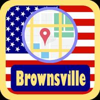 USA Brownsville City Maps โปสเตอร์