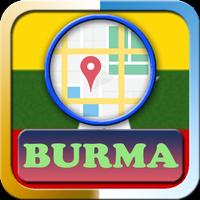 Burma Maps And Direction plakat