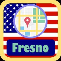 Poster USA Fresno City Maps