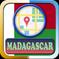 Madagascar Maps and Direction Affiche