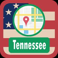 USA Tennessee Maps Affiche