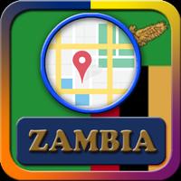 Zambia Maps and Direction Affiche