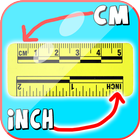Ruler app & tape measuring centimeters / inches icon