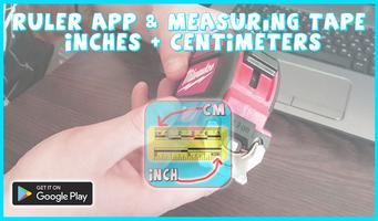 Ruler app & tape measuring centimeters / inches screenshot 1