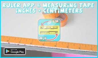 Ruler app & tape measuring centimeters / inches screenshot 2