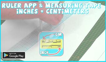 Ruler app & tape measuring centimeters / inches screenshot 3