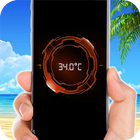 Futuristic thermometer icon