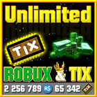 Unlimited Robux and Tix For Roblox Simulator أيقونة