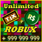 Unlimited Robux and Tix For roblox Prank ไอคอน