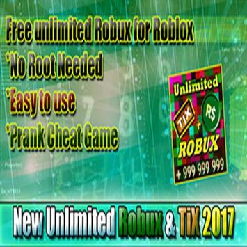 Download Unlimited Robux And Tix For Roblox Prank Apk For Android - roblox unlimited robux download android