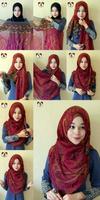 Foto Tutorial Hijab Pashmina Affiche