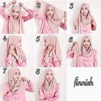 Gambar Tutorial Hijab Segi Empat Affiche