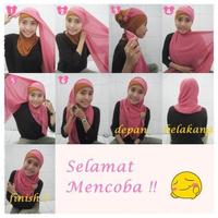 Tutorial Hijab Segi Empat Paris スクリーンショット 3