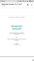 Ma'naviyat asoslari 10-11-sinf Affiche