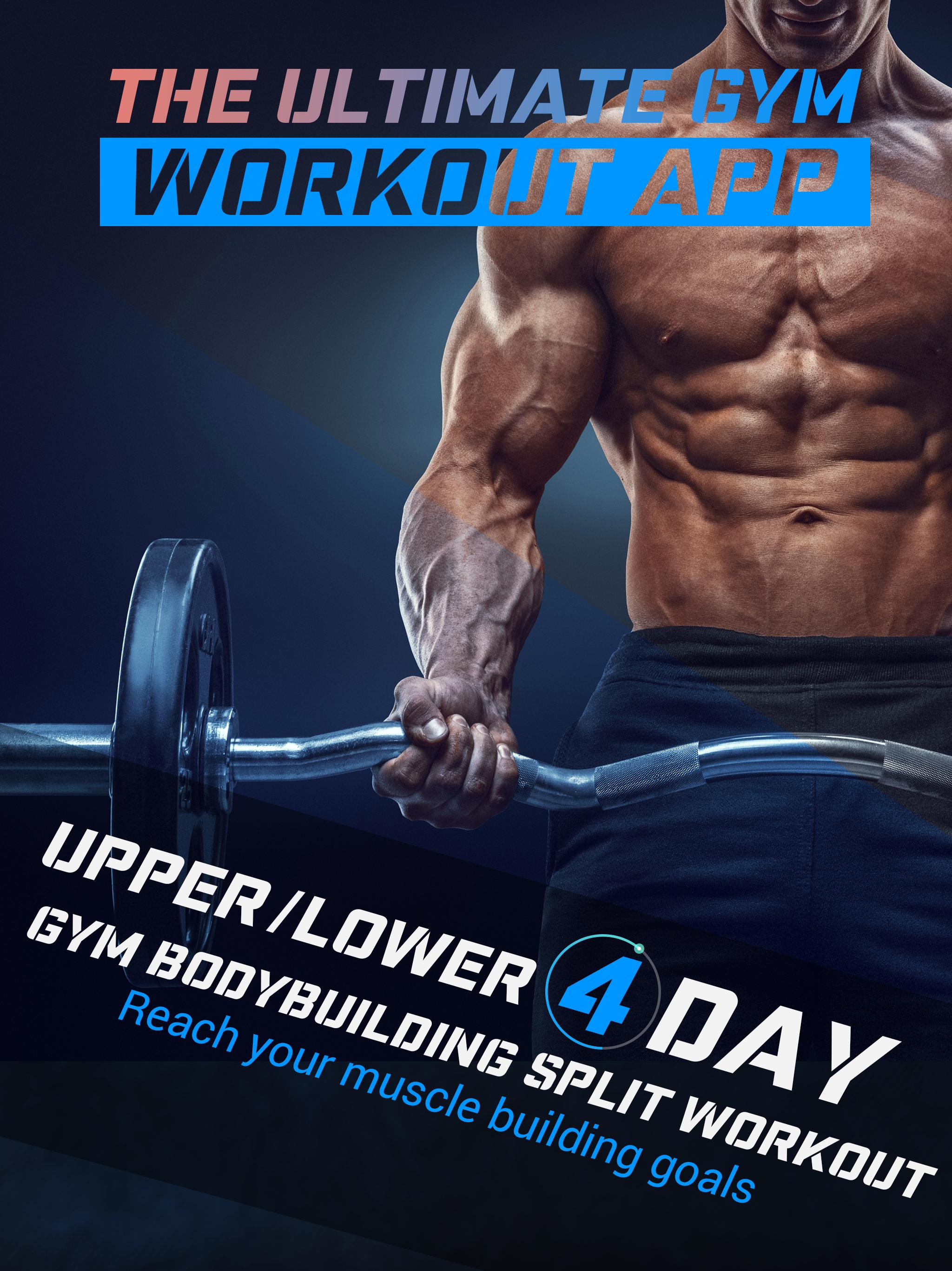 4 Day Gym Bodybuilding Split Workout For Android Apk Download - body building roblox weightlifting hack
