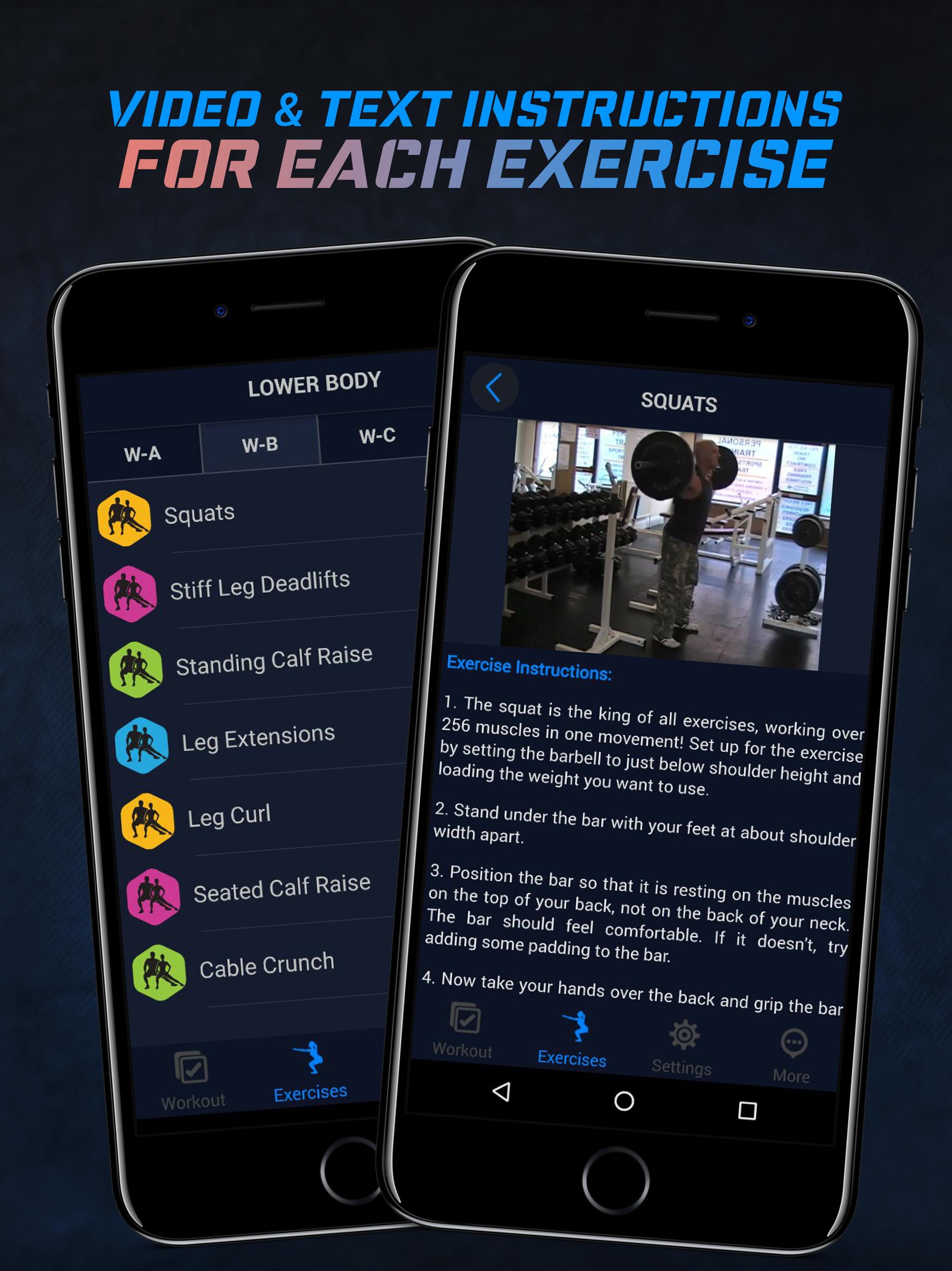 4 Day Gym Bodybuilding Split Workout For Android Apk Download