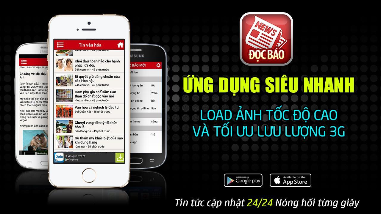 The description of Doc Bao Moi - Tin Hot Tổng Hợp App.