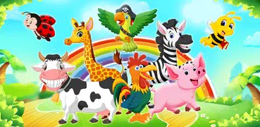 农场野生寶寶 动物 拼图拼圖 游戏：兒童遊戲