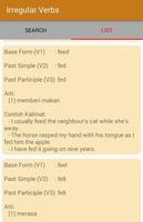 2 Schermata Belajar Irregular Verbs