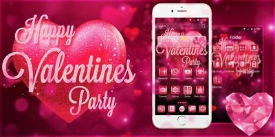 Valentine Amour Pink Tema captura de pantalla 3