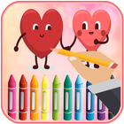 Valentines Day Coloring Book : ( love pages ) icône