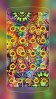 Abstract Varicolored Sunflower Relief Theme screenshot 1