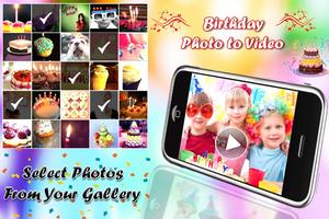Birthday Photo Video Maker اسکرین شاٹ 3