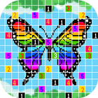 Icona Butterfly Draw Pixel Art: Pixel Coloring by Number