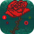 Flower Pixel Art - Draw Fower by Number أيقونة