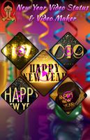Happy New Year Status & Video Maker With Music syot layar 1