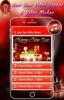 Happy New Year Status & Video Maker With Music syot layar 3