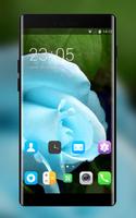 Theme for Videocon V1411 Blue rose Wallpaper 海報