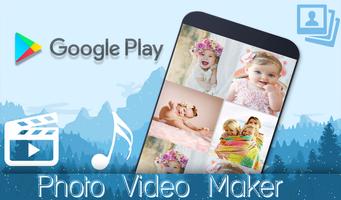 photo video maker with music poster