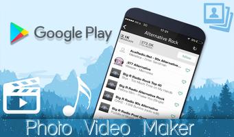 برنامه‌نما photo video maker with music عکس از صفحه