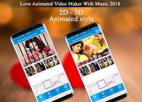 New Love Animated Video Maker With Music 2018 capture d'écran 2