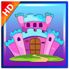 Castle theme coloring book icône