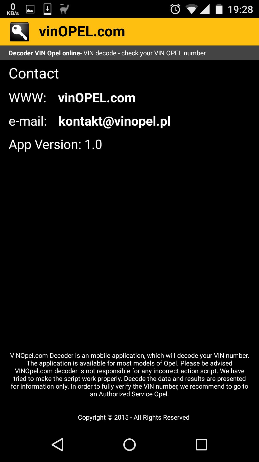 Decoder VIN OPEL安卓下载，安卓版APK 免费下载