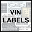VIN Labels - An Auto Data Labels Company