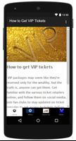 How to Get VIP Tickets Cartaz