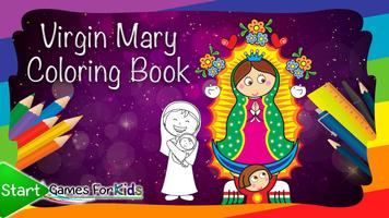 Virgen María Libro de Colorear Poster