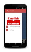 Poster English Spanish Dictionary New