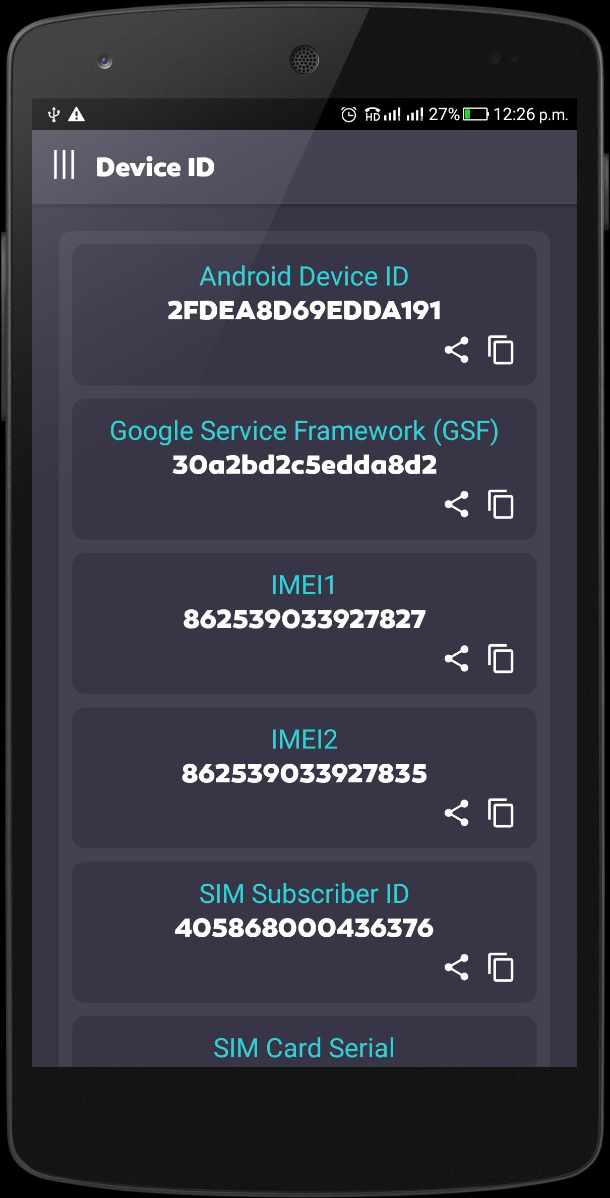 Device ID for Android APK Download
