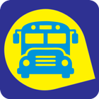 School bus track icône
