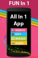 Funny Videos GIF's Images Jokes Fun In 1 الملصق