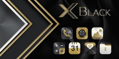 Black Gold X Launcher captura de pantalla 3